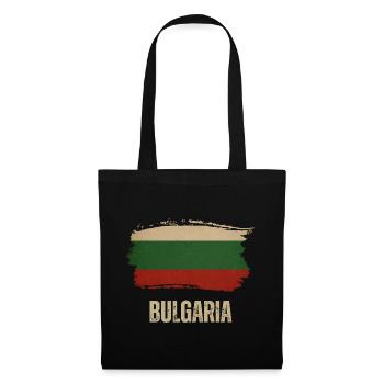 Bulgarische Grunge-Flagge, ich liebe Bulgarien - Stoffbeutel - Schwarz - Vorne