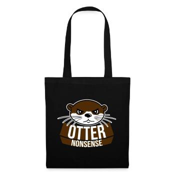 Otter Nonsense Lustig Wortspiel Otter Liebe Spruch - Stoffbeutel - Schwarz - Vorne