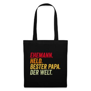 Mari Meilleur Papa Fête des Pères Drôle - Sac en tissu - noir - Devant