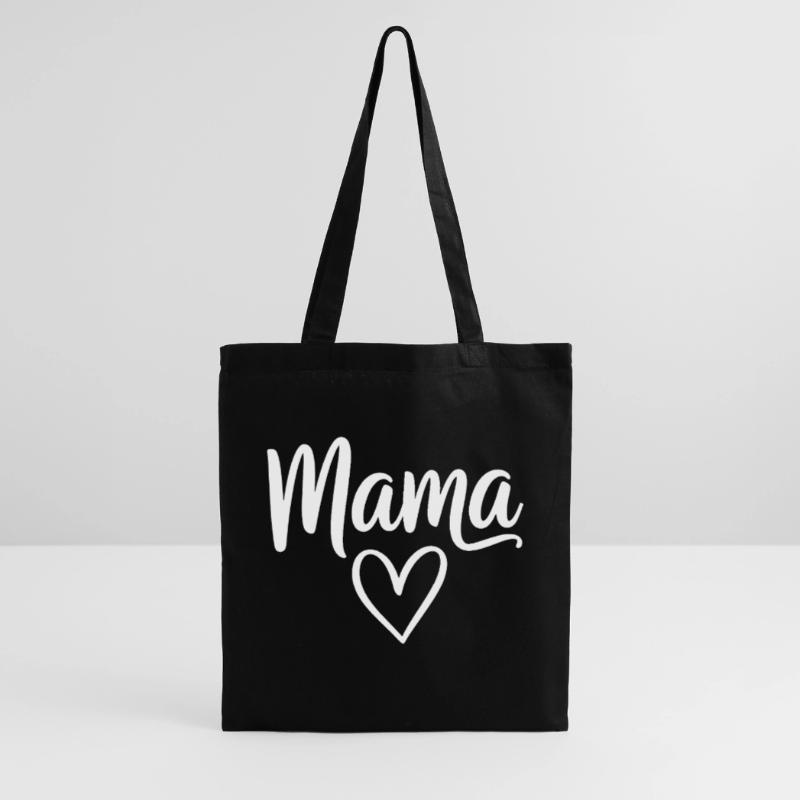Mama Heart Skript Stoffbeutel