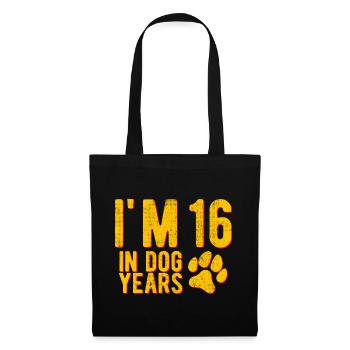I'M 16 In Dog Years Circa 90 Years Funny Birthday - Tote Bag - black - Front