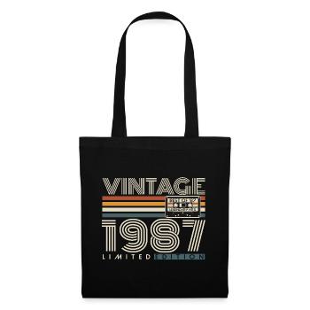 Vintage 1987 Retro Vintage Birthday Gift - Tote Bag - black - Front