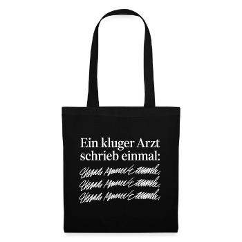 Ein Kluger Arzt Medizinstudent Praxis Ärzte Arzt - Stoffbeutel - Schwarz - Vorne