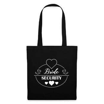 Logo du Cœur de Sécurité Mariée - Sac en tissu - noir - Devant