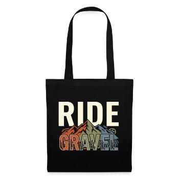 Ride Gravel Bike Bike Adventure Outdoor - Tote Bag - black - Front