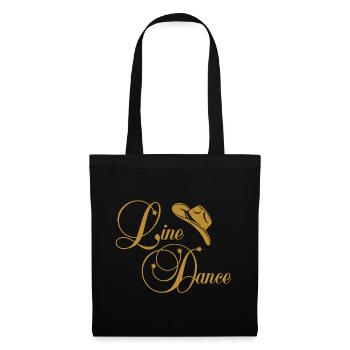 Line Dance Gold Logo - Tote Bag - black - Front