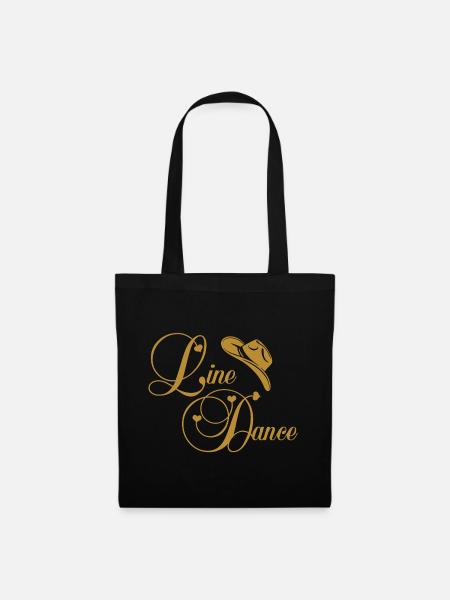 Line Dance Goldenes Logo - Stoffbeutel - Schwarz