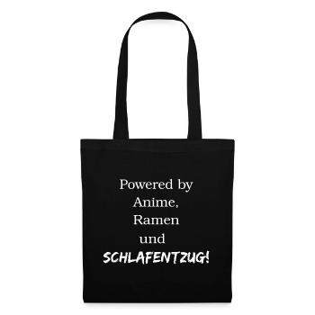Powered by - Stoffbeutel - Schwarz - Vorne