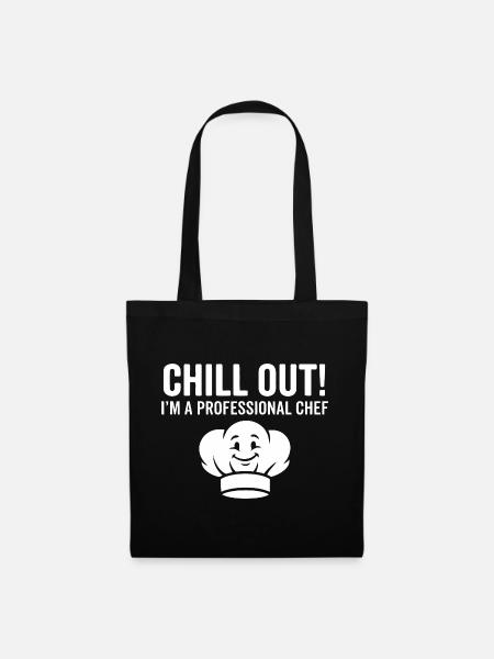 Chill Out Koch - Stoffbeutel - Schwarz