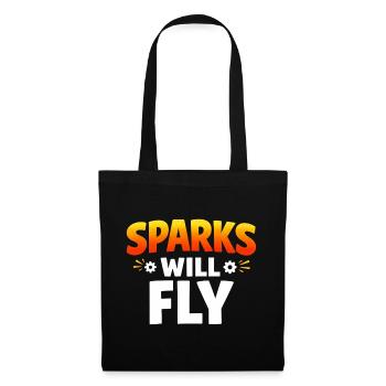Motif Sparks Will Fly pour femmes et hommes - Sac en tissu - noir - Devant