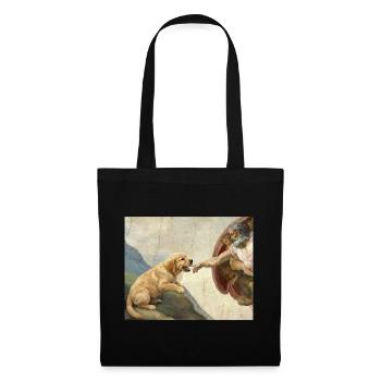 Mème chien God Hand Golden Retriever - Sac en tissu - noir - Devant