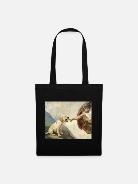 Hund Gottes Hand Labrador Hunde meme - Stoffbeutel - Schwarz