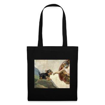 Mème chien God Hand Yorkshire Terrier Dogs - Sac en tissu - noir - Devant