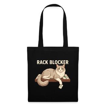 Chat bloqueur de rack de Mahjong - Sac en tissu - noir - Devant
