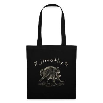 Cute Raccoon | Vintage Woodland Animal Illustratio - Tote Bag - black - Front