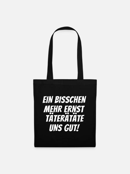 Lustiges Design - Stoffbeutel - Schwarz
