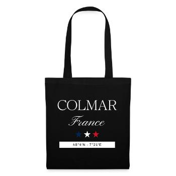 Colmar Frankreich Souvenir – Reise minimalistisch - Stoffbeutel - Schwarz - Vorne