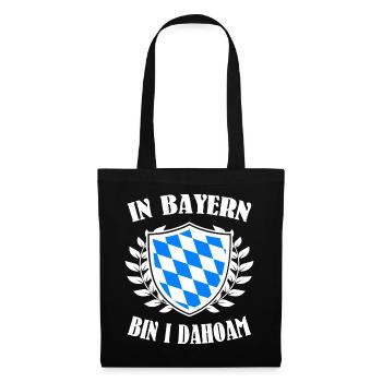 In Bayern bin i dahoam - Stoffbeutel - Schwarz - Vorne