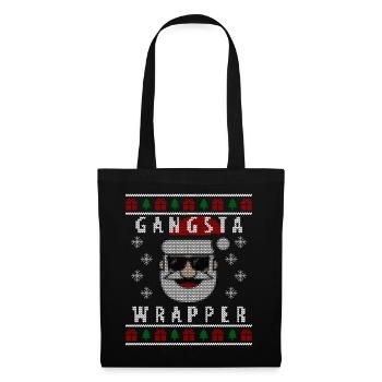 Gangsta Wrapper Christmas Ugly Sweater - Stoffbeutel - Schwarz - Vorne
