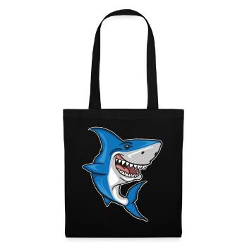Shark - Fish - Tote Bag - black - Front