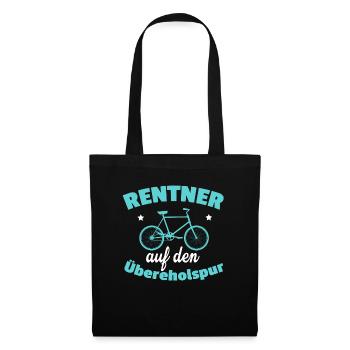 Fahrrad – Shirt Radsport Radeln Geschenk - Stoffbeutel - Schwarz - Vorne