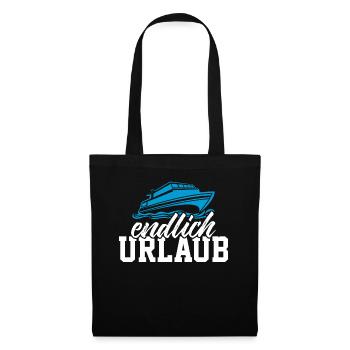 Urlaub – Shirt Meer Yaht Männerreise Geschenk - Stoffbeutel - Schwarz - Vorne