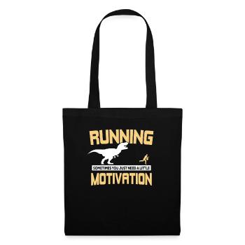 Jogging - Shirt Running T-Rex Gift - Tote Bag - black - Front