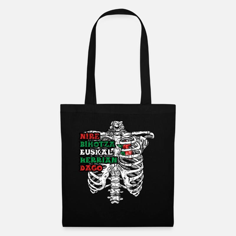 Bihotz Grunge - Stoffbeutel - Schwarz