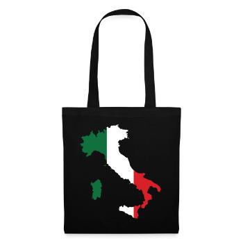Italy Flag Map - Tote Bag - black - Front