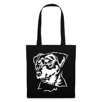 German hunting terrier head "Black Edition" - Tote Bag - black - Front