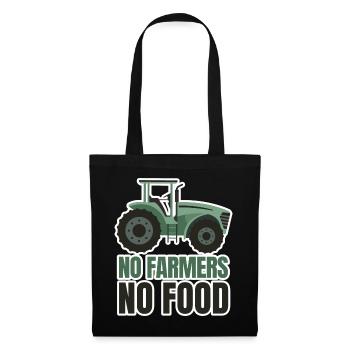 Landwirt Bauer Farmer Bäuerin Landwirtin Geschenk - Stoffbeutel - Schwarz - Vorne