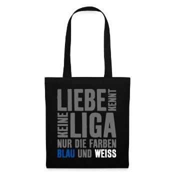 LIEBE KENNT KEINE LIGA BLAU WEISS ABSTIEG - Stoffbeutel - Schwarz - Vorne