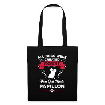 Papillon Lover - Papillon Besitzer - Stoffbeutel - Schwarz - Vorne