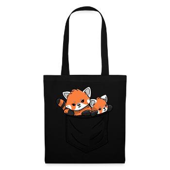 Red Panda Animal Lovers Little Panda Red Bear - Tote Bag - black - Front