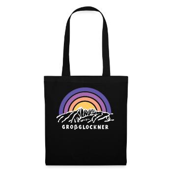 Großglockner Hohe Tauern Österreich Tirol Souvenir - Stoffbeutel - Schwarz - Vorne