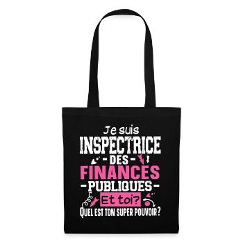 Inspectrice Finances Publiques Impôts Métier - Sac en tissu - noir - Devant