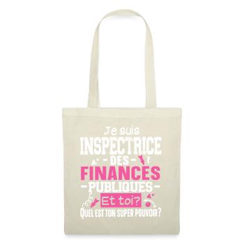 Inspectrice Finances Publiques Impôts Métier - Sac en tissu - nature - Devant