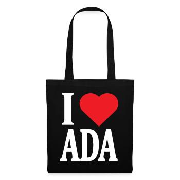 T-shirt I love Ada gift idea t-shirt - Tote Bag - black - Front