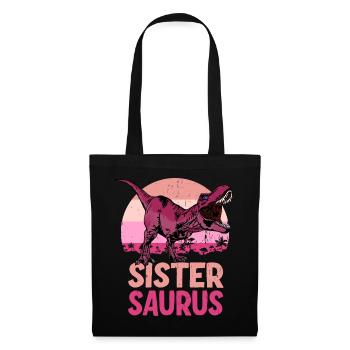 Sister Saurus Sistersaurus Dinosaur Family - Tote Bag - black - Front
