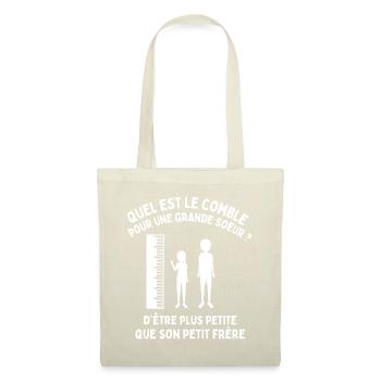 grande soeur, petit frère, frère er soeur - Sac en tissu - nature - Devant