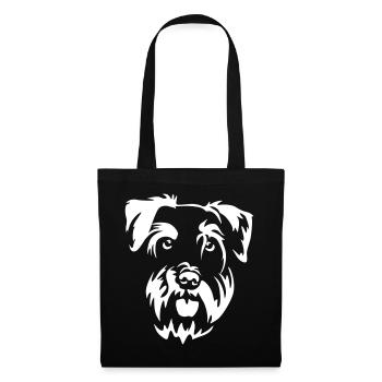 Miniature Schnauzer Head "Black Edition" - Tote Bag - black - Front