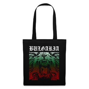BG BULGARIA Lion Football Bulgarie Lion Armoiries - Sac en tissu - noir - Devant