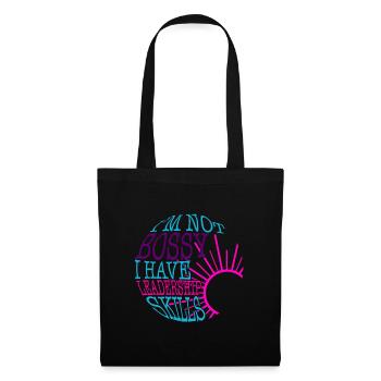 Chemise de leadership, je ne suis pas un leader autoritaire - Sac en tissu - noir - Devant