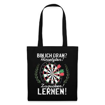Dartspiel Spieler - Stoffbeutel - Schwarz - Vorne