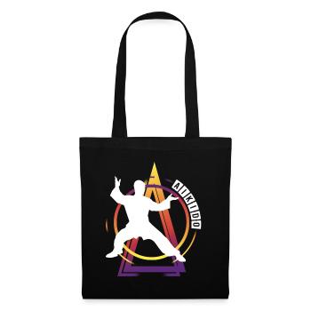 Aïkido Arts Martiaux Arts Martiaux Combattant Vintage Rétro - Sac en tissu - noir - Devant