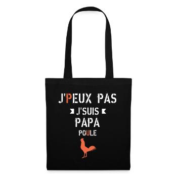 J peux pas j ai papa poule - Sac en tissu - noir - Devant