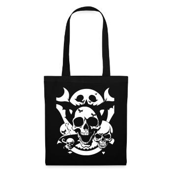 Horror Skull Skull Art Skull Gothic Heavy Metal - Tote Bag - black - Front