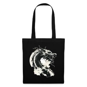 Dragon Fantasy Magic Mysticism Creature Animal Vintage - Tote Bag - black - Front