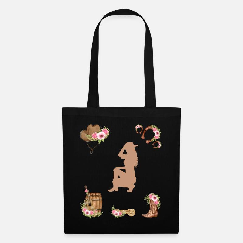 Western Girl - Stoffbeutel - Schwarz