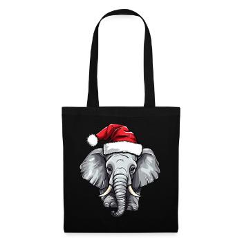 Elephant Christmas Winter Elephant Heligabend - Tote Bag - black - Front